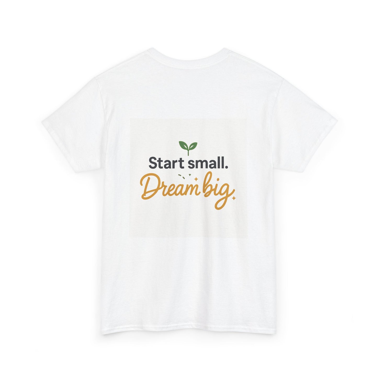 start small... dream BIG T shirt (on back)